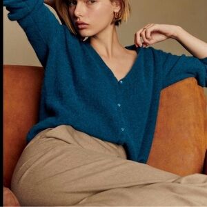 Sezane Barry blue cardigan